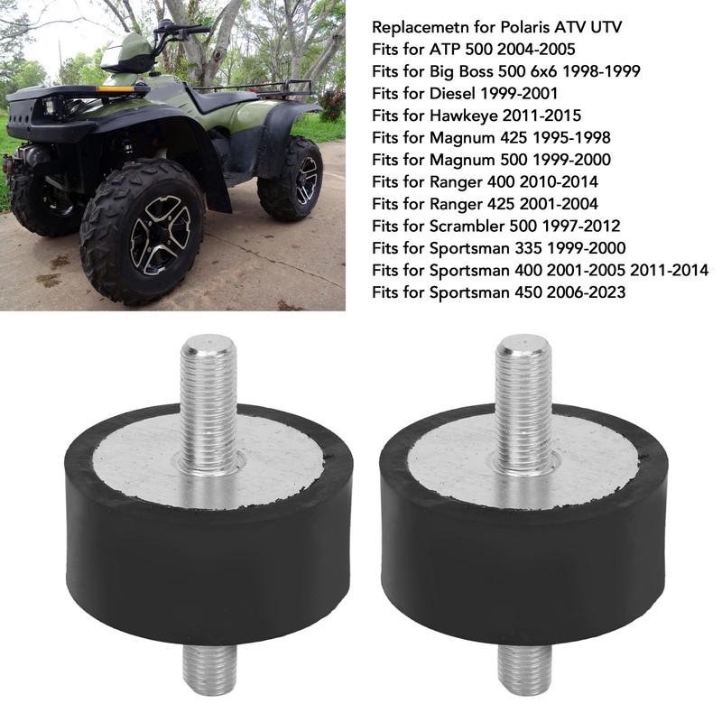 2 Pcs Engine Top Isolator Mount 3110044 Aluminum Rubber Replacement