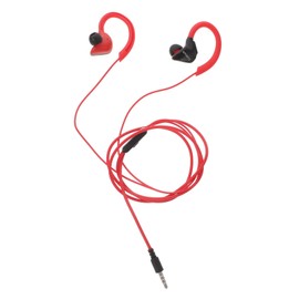 SHINEOFI Sports Earpiece Comfortable Ear Headset for Running Cycling Fitness and Hiking Lightweight Design with Jack for Wide Device Compatibility Red Color