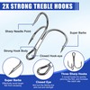 Fishing Treble Hooks Kit 110pcs/box High Carbon Steel Round Bend