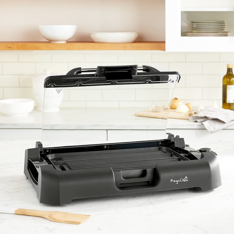 MegaChef Dual Surface Reversible Indoor Grill and Griddle with Removable