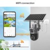 Sansco Solar Powered 4MP Wireless WiFi Home Outdoor PTZ Security