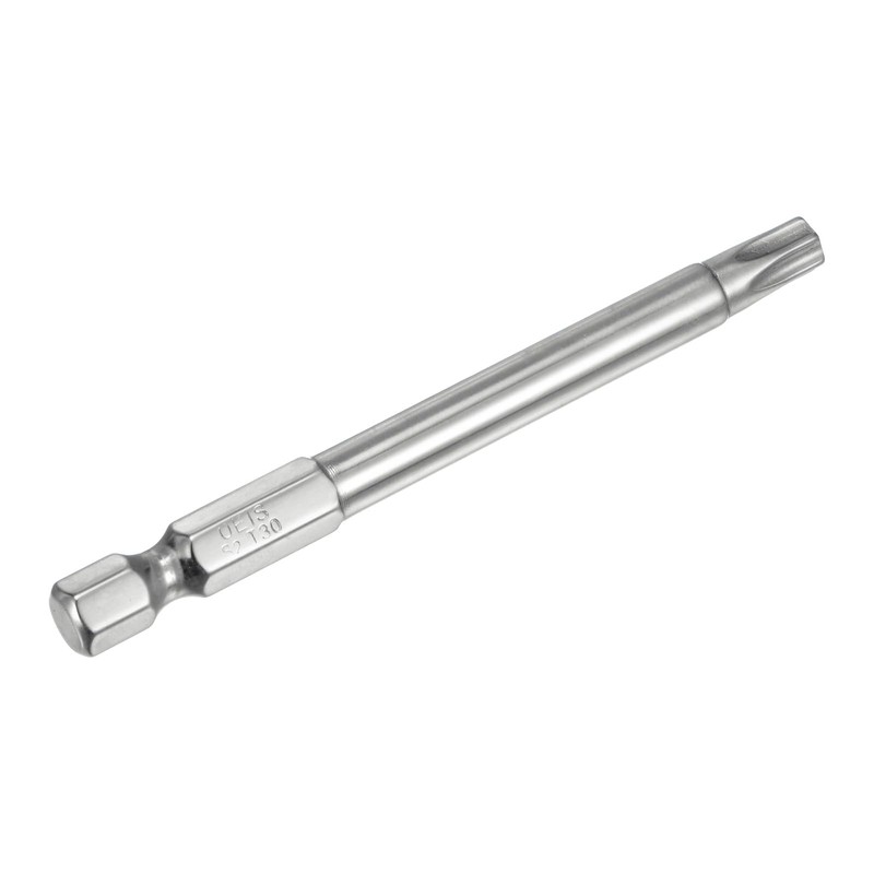 sourcing map T30 Security Torx Bit 1/4" Hex Shank 3"
