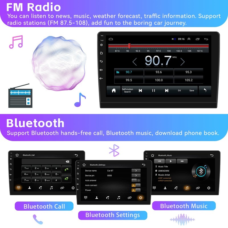 [HiFi Audio]2+64G Android Car Stereo for Hyundai Sonata 2010-2015 Wireless