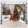 AIIKES 10x10FT Christmas Backdrops for Photography Fireplace Christmas Background Xmas