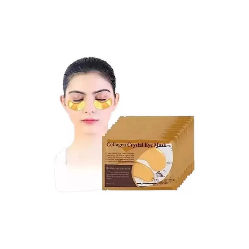 100 Parches Ojos Dorado Cara Facial Ojeras Colageno 24k Oro