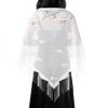 Eigso White Floral Mesh Lace Shawl for Women Wedding Wraps