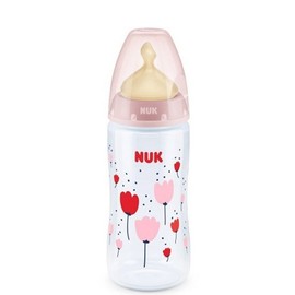 Nuk First Choice Plus Baby Bottle 0-6 Months with Nipple Rubber, 300ml