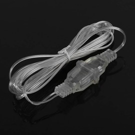 Zenarao Clear Outdoor String Light Extension Cord Waterproof Flexible Transparent Cable for Indoor/Outdoor LED Fairy Lights, Christmas Decorations