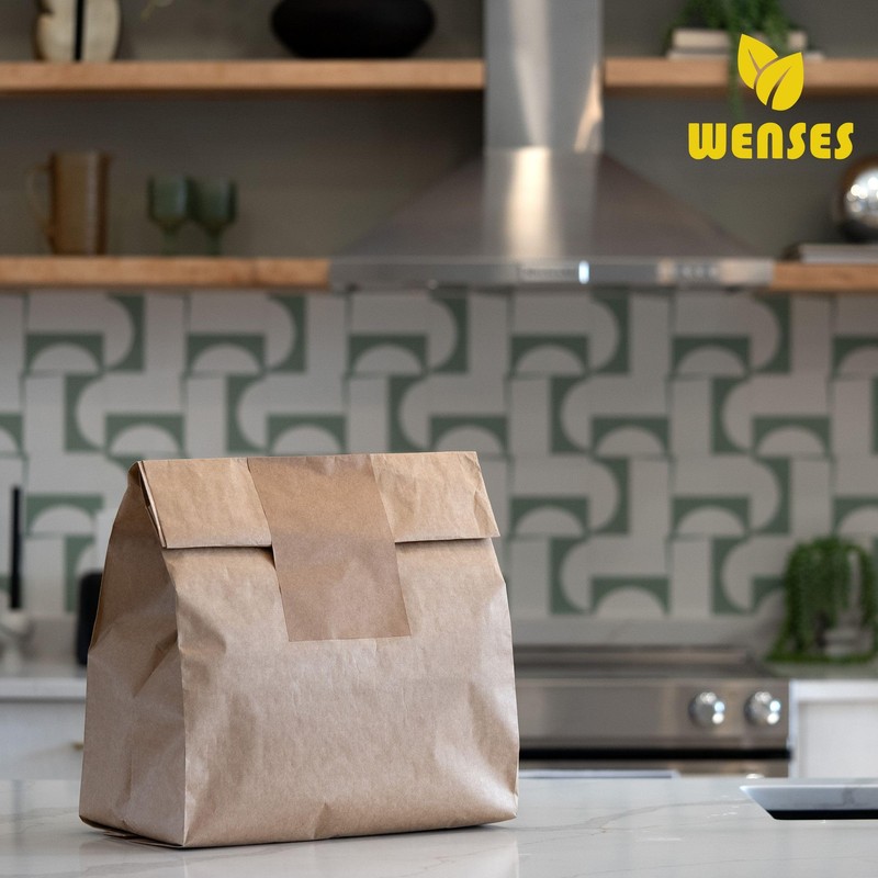 Wenses Trash Compactor Bags for Kitchen (12-Pack), 25% Thicker Kraft