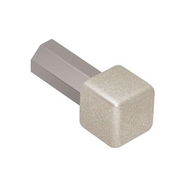Schluter QUADEC Finishing and Edge Protection Profile with a Squared Reveal Surface - 1/2" Inside/Outside Corner, Aluminum, Cream Finish - EV/Q125TSC
