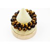 Gold Obsidian Bracelet Silver Obsidian Bracelet, Tiger Eye Bead Bracelet,