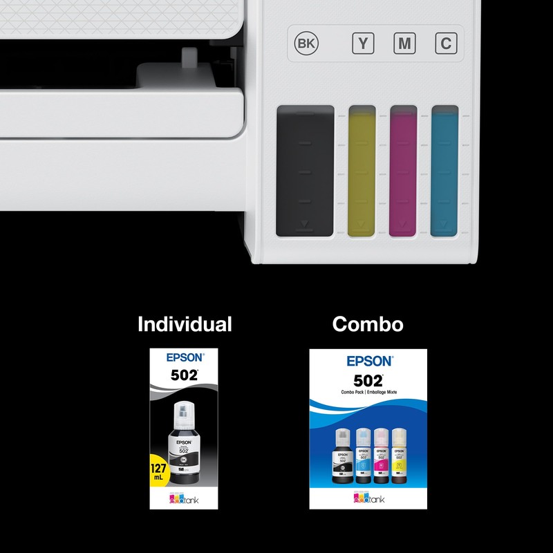 EPSON 502 EcoTank Ink Ultra-high Capacity Bottle Cyan Works with