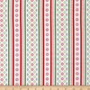 Maywood Studio Joyful Fairisle Stripe Metallic Soft White, Fabric by
