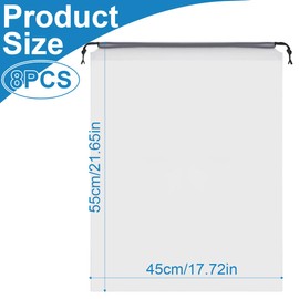 8 Waterproof Drawstring Bag, Shoe Bag with Drawstring, PE Shoe Bag, Multifunctional Storage Bag, Suitcase Organiser, Packing Bag Set, Pack Sack with Drawstring