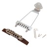 6 String Guitar Metal Tailpiece Adjustable Wooden Bridge Replacement String