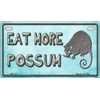 Smart Blonde Eat More Possum Novelty Metal Motorcycle Plate MP-374