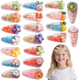 Cute Hair Clips for Girls, Sparkling Glitter, Assorted Colors, 5.5cm/2.17in, Birthday Gift for Kids