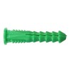Hillman 370332 Ribbed Plastic Anchor, 12-14-16 X 1-1/2-Inch, Green, 50-Pack