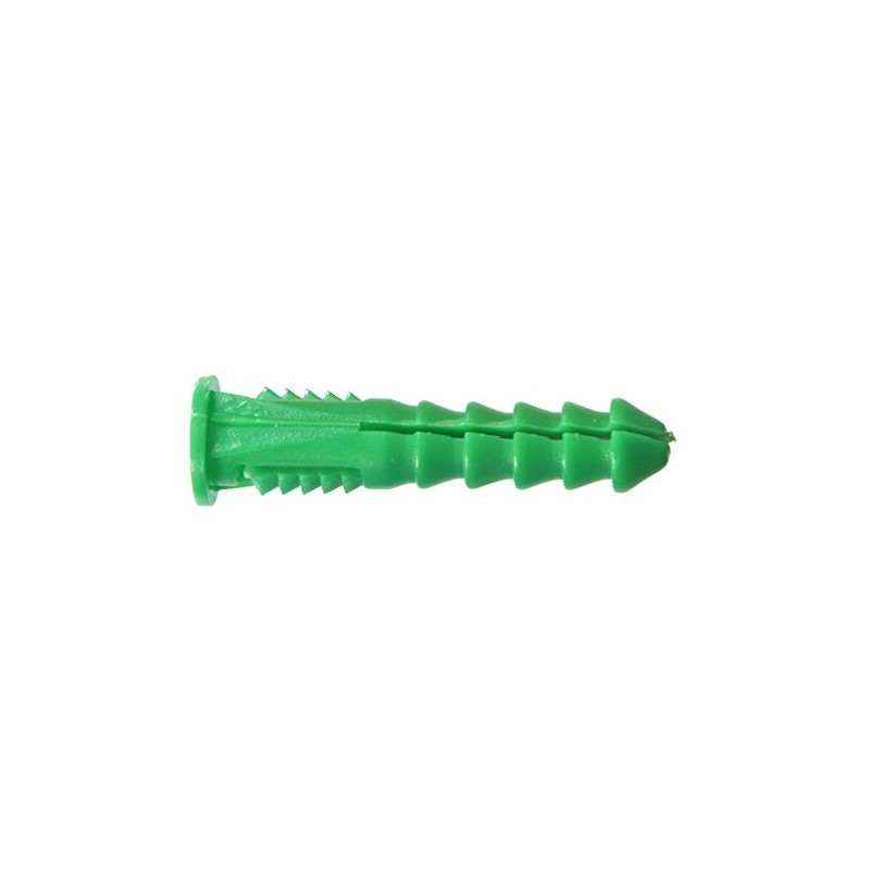 Hillman 370332 Ribbed Plastic Anchor, 12-14-16 X 1-1/2-Inch, Green, 50-Pack