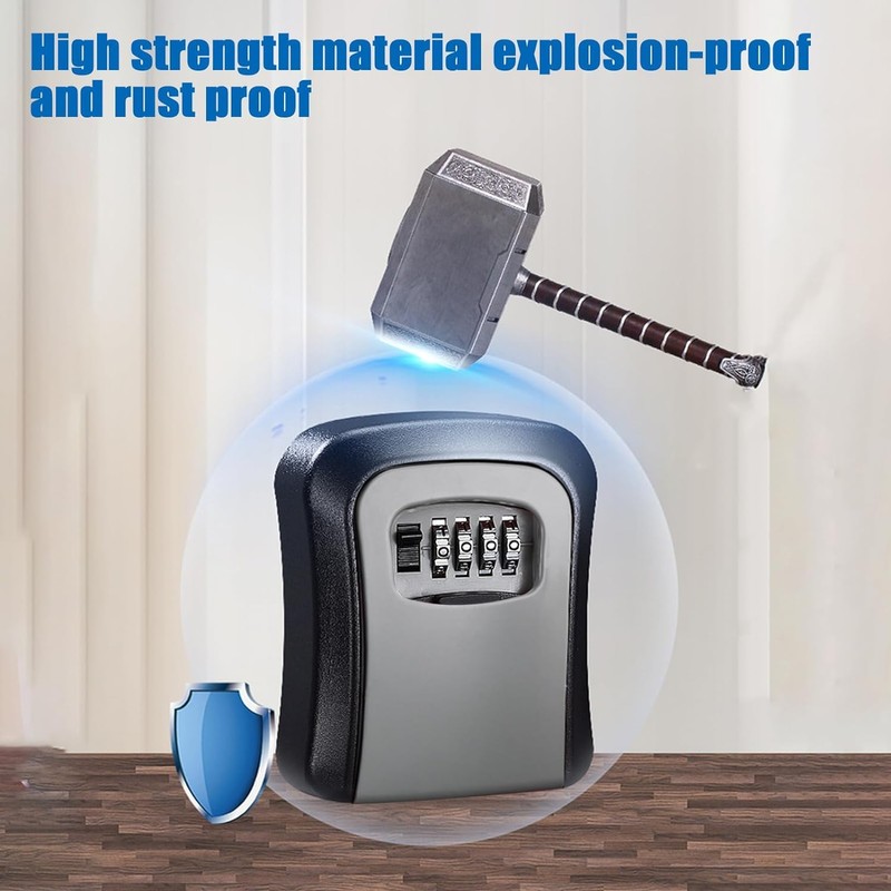 Kiuiom Key Safe Wall Mounted, Key Safe Outdoor, Key Safe