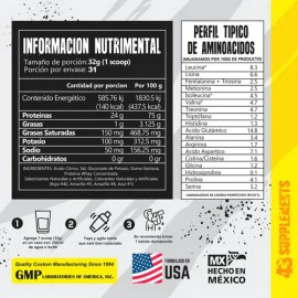 43 Proteina Zero Hidrolizada 1 Kg Vainilla 43 Supplements Vainilla                                                                                    
