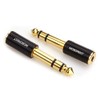 MOBOREST 1/4" (6.35mm) Plug/1/8" (3.5mm) Jack Stereo Adapter (6.35 Male