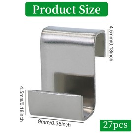 27 Pcs Z Clips for Greenhouse Glass Panes, Greenhouse Clips Glass, Glazing Overlap Z Clips, Stainless Steel Window Clips, Glass Pane Fixings Clips, for Greenhouse Glass Replacement Accessory(Silver)