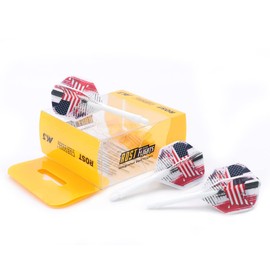 CUESOUL ROST Integrated Dart Shaft and Flights Medium, Standard Shape with Exquisite Pattern, Set of 3