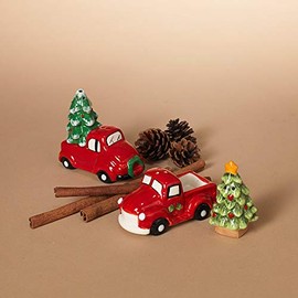 Dolomite Holiday Truck and Tree Salt & Pepper Shaker Set - Style Chosen at Random