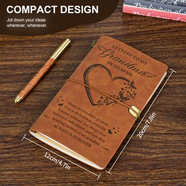 Zhitongda Letters To My Grandma In Heaven Leather Journal,Sympathy Gifts For Loss Of Grandmother,In Loving Memory Grandma,Unique Bereavement Sorry For Your Loss Sympathy Gifts For Loss Of Loved One