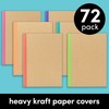 PAPERAGE 72-Pack Composition Notebook Journals, 120 Pages, Kraft Cover with