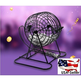 Unbranded Bingo Game Set Wire Cage Bingo Lottery Ball Game Party Card Marker Ticket Party