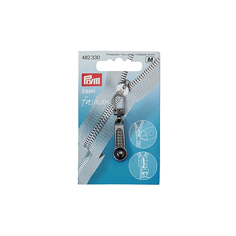 Prym Zip Puller Ball Steel-Coloured, Silver