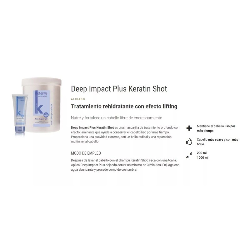 Salerm Tratamiento Deep Impact Plus Para Mantener Alaciados Salerm