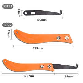 VZU Set of 3 Tile Joint Tool with 12 Replacement Blades, Joint Scraper Tiles, Joint Remover, Joint Remover Tool, Caulking Kit, Tile Gap for Kitchen, Bathroom