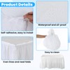 Ptwola 6PCS Plastic Table Skirts Stain Proof Table Cloths Set