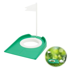 Golf Putting Cup with Flag - Indoor Putting Green Adults Putter Practice, Plastic Golf Simulator Training Aids for Men Women Indoor Outdoor Home Office Yard Lawn Garage Backyard