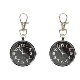Sosoport 2 Pcs Pocket Watch Wrist Alloy Miss Quartz Watches Numerals Dial Pocket Watches