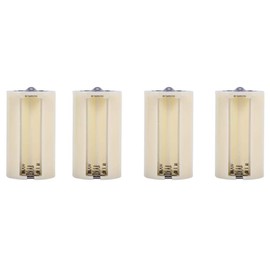 4PCS translúcido AA a tamaño D Adaptador de convertidor de batería Estuche de batería AA convertidor de Caja de Soporte de batería conversión paralela Casos de Cajas Blanco