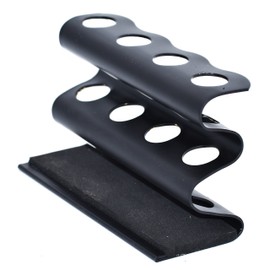 Parker Safety Razor Double Edge Razor Stand – Solid Brass with Black Finish –Holds 4 Razors – Parker Stand with Padded Base – Excellent Storage for Long Handled Double Edge Safety Razors