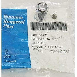 WD9X195 Dishwasher Door Latch Knob & Screw Kit - New - Chrome - Genuine OEM - AM 2-2-2