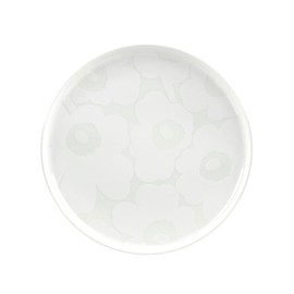 MARIMEKKO Oiva Unikko Dinner Plate — Refine Your Kitchen Décor with Our Iconic White Stoneware — Stylish White Porcelain Dinner Plates to Elevate Your Dining Experience (10 in)