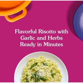 BEN'S ORIGINAL Risotto Roasted Garlic & Herb Flavored Rice, Easy Dinner Side, 8.5 oz Pouch (Pack of 12)