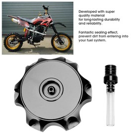 Motorcycle Gas Cap Fuel Tank Oil Cover For 50cc-160cc Pit Dirt Motor Bike (Black)