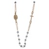 Amen Rosary Necklace Gold-Plated Silver 925 Blue Beads