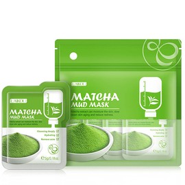 Mascarilla Facial De Té Verde Matcha (12 Unidades), Mascarilla De Arcilla Hidratante Y De Limpieza Profunda Para Acné, Puntos Negros Y Poros...       