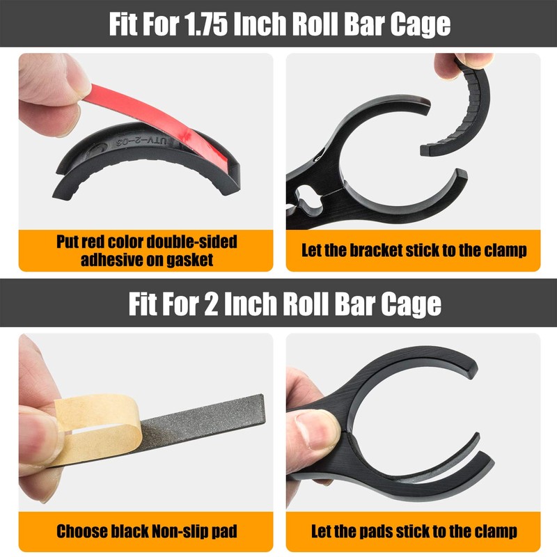 UTV Side Rear View Mirror And Center Mirror With 1.75"