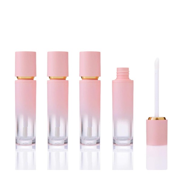 5 Pcs Gradient Pink Lip Gloss Tubes 8ml Empty Refillable