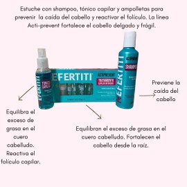Kit Anticaída Shampoo-tónico-ampolleta Actiprevent Nefertiti