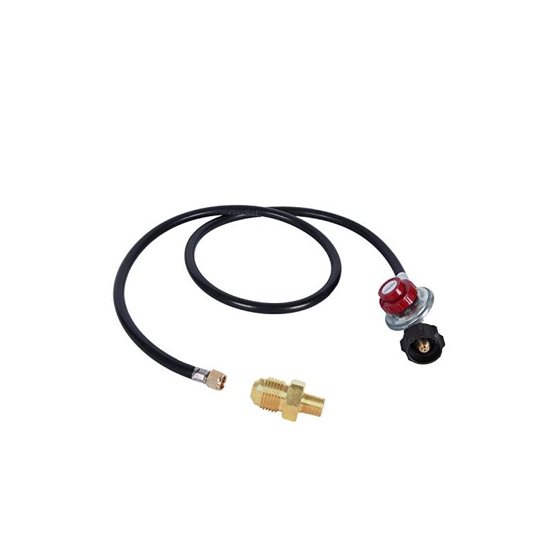 GasSaf 5FT 20 PSI Adjustable High Pressure Propane Regulator with